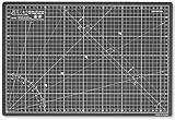 Elan Schneidematte A3 Schwarz und Taupe, 5-lagige Schneidematte Selbstheilend, Bastelunterlage Schnittfest, Bastelmatte, Schreibtischunterlage und Schneidematte 44 x 30 Schneideunterlage A3 zum Nähen