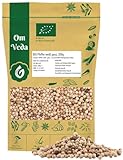BIO Pfeffer weiß ganz | Weiss Pfefferkörner in Premium-Qualität für Pfeffermühlen, Saucen, Suppen & Gemüse | Mild-würziger Geschmack | OmVeda (200g)