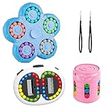 3 Stücke Magic Beans Set, Magic Bean Rotierender Zauberwürfel Spielzeug, IQ Game Dekompression Puzzle Toys Magic Bean Rotating Cube für Kinder Teens Erwachsene Fingerwürfel Intelligenz Spiele