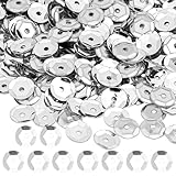 Pailletten zum Basteln, 4000 Stück Bulk Silber Pailletten zum Aufähen Loose Pailletten Kit - Ø 6 mm 80 Gram Glitzer Spangles für DIY Handwerk Herstellung