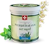 SwissMedicus Pferdebalsam mit Hanf - Kühlende Wirkung für Muskeln & Gelenke - gel mit 25 natürlichen Extrakten - Ideal für Sportler - Alltäglicher Gebrauch - Tiefenwirksame Formel