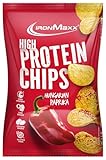 IronMaxx High Protein Potato Chips - Hungarian Paprika 50g Beutel | Zuckerarm und glutenfrei | Hoher Proteingehalt und auf Kartoffelbasis