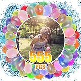 555 Stück Wasserbomben, Wasserbombem Selbstschließend, 5 Sekunden Schnelles Befüllen, Wasserbomben Luftballons Kinder, Water Balloons für Spaß und Heißen Sommerpartys