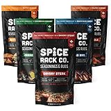 Spice Rack Co. BBQ Rubs And Spices For Smoking - Grill Smoker Rubs Spices and Seasonings Set, Smoker Accessories & BBQ Accessories, Valentines Day Gift For Him, Mens Valentines Gifts For Men (5 Pack)