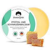 Emma Grün® Pfotenbalsam 100ml für Hunde & Katzen [mit Propolis & Bienenwachs] - Rissige Tiernasen & Pfoten brauchen diesen Pfotenschutz - Natürliche Pfotenpflege - Hundepfoten Balsam Made in Germany