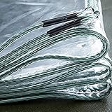 Robuste, wasserdichte Abdeckplane, verstärkte transparente Kunststofffolie, UV-stabil, staubdicht, regenfest, extra dick 0,3 mm