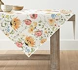 Artoid Mode Blumen Blüten Sommer Tischwäsche, Saisonaler Küche Tisch Dekoration Drinnen Urlaub Party Dekor 85x85 cm