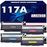 117A Toner Set Kompatibel für HP 117A für Color Laser MFP 179fwg 178nwg 150nw 179fnw 178nw 150a 179 178 150 W2070A W2071A W2072A W2073A Toner Drucker - Schwarz Cyan Gelb Magenta 4er-Pack