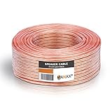 MANAX® Lautsprecherkabel weiß 2x1,5mm² 30m Ring,...