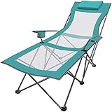 CHCHC Tragbarer Liege, atmungsaktueller synthetischer Stoff Metall Sonnenliege statische Ladung Outdoor Gartenmöbel Falten Sie Sonnenangst Liegen