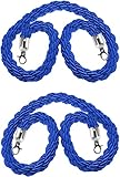 Rungenseil Gedrehtes Seil Absperrseil Linienteiler, 2 Stück Stützen-Sicherheitsseil, Warteschlangenlinie for Massenkontrolle, for Museen/Hotel/Maskeraden/Lagerhaus (Farbe: 1 m) (4 m/13 Fuß) (Color :