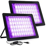 2 Stück LED Schwarzlicht Strahler 50W, IP66 Wasserdicht...