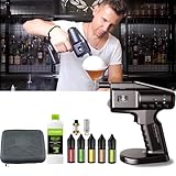 Smoking Gun Handheld Smoked Bubble Gun Cocktail Smoker Kit Cold Smoke Generator for Drinks Molecular Bubble Water Sprayer - 5pcs Essential Oil Mint Fragrance