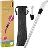 Weinkühlstab: Weinkühler Stab mit Dekanter und Flaschenverschluss – Flaschenkühler aus Edelstahl 304 – BPA-frei – ideal für Couch Bar oder als Weingeschenke – Gadgets für Weinliebhaber von LIVAIA