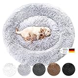Wahre Tierliebe Hundebett Fluffy Wolke - Das Original, mit waschbarem Bezug Hundekissen, Hundekorb, Flauschiges Hundebett für große, mittelgroße & kleine Hunde