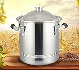 Edelstahl Maischekessel mit Manometer, Induktionskochfeld kompatibel für Heimbier Brauen
