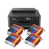 IC-Office TS705a Farbtintenstrahl-Drucker (Drucker, USB, CD-Druck, WLAN, LAN, Apple AirPrint) Schwarz + 20 XXL Tintenpatronen