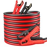 MAMIZO 12V/24V Überbrückungskabel, Startkabel Set Starthilfekabel, 6m 30mm² 1500A, den Schnellstart, mit Schutzhandschuhen, für PKW LKW Kupfer Starthilfekabel (6M)