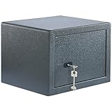 BURG-WÄCHTER Möbeltresor mit Schlüssel, Inkl. Fachboden, Zur Wand- und Bodenbefestigung, 20,6 l, 12,7 kg, Pure-Safe PS 120 K, anthrazit