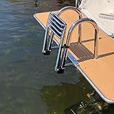 YONIISEA 4 Stufen Badeleiter Klappbar Heckmontage, Tragbar Bootsleiter Ausziehbar Schwimmdeckleiter mit Haltegriff, Rutschfestem Pedal，Poolleiter 106 cm für Pool/Boot Lager 200kg