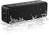 Raymate Bluetooth Lautsprecher Musikbox Tragbarer Bluetooth Box mit Lauter Stereo Sound, Satter Bass,IPX7 wasserdicht Kabelloser Lautsprecher für Zuhause,Draußen,Garten