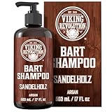 Viking Revolution - BartShampoo - Bartshampoo Für Männer Mit Arganöl & Jojobaöl - Weichmachend & Stärkend - Sandelholzduft - 500 ml