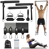 ALongSong Fitnessbänder Pilates Bar Set mit...