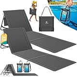 KESSER® 2er Set Strandmatte klappbar mit Verstellbarer...