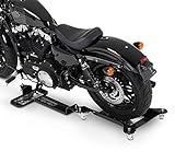 ConStands Motomover II - Motorrad Rangierschiene Kompatibel für Schwarz Rangierwagen Rangierhilfe Seitenständer Hinterrad