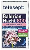 tetesept Baldrian 800 Nacht – für natürlichen Schlaf – Nahrungsergänzungsmittel mit Baldrianwurzel-Extrakt – natürlich wirksam – 1 x 30 Mini-Tabletten