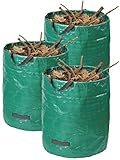 Meister Gartenabfallsack 272 l - 3er Set - Selbststehend - Witterungsbeständig - Abwaschbar / Stabiler Gartensack für Grünabfälle / Rasensack / Laubsack aus robustem Gewebe / 9961810