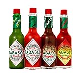 TABASCO 4er Saucen Bundle, 4*60ml, 4 Glasflaschen Chili-Sauce, 100% natürlich