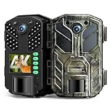 CEYOMUR Wildkamera, 4K HD Wildkamera mit Bewegungsmelder Nachtsicht, Wildtierkamera mit 2.0' LCD-Bildschirm IP66 Wasserdichter zur Tierbeobachtung