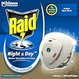 Raid Night & Day Trio Insekten-Stecker, elektrischer Mücken-Schutz auch für Fliegen und Ameisen, 1er Pack, Moskito