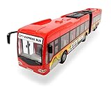 DICKIE 20 374 8001 AMU Toys City Express Bus, Gelenkbus, Spielzeugbus, Spielzeugauto, Türen zum Öffnen, 2 verschiedene Ausführungen, rot oder weiß, 46 cm (Sortiert)