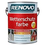 RENOVO Wetterschutzfarbe weiß RAL 0095, 2,5 Liter