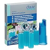 OASE 51280 AquaActiv BioKick Premium 4 x 20 ml für je 10.000 l - hochkonzentrierte Filterbakterien Starterbakterien für Teich Fischteich Gartenteich Schwimmteich, blau