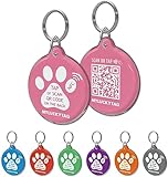 MYLUCKYTAG NFC & QR Code Smart Pet ID Tag Personalisierte Hund-Katze-Tag, Online-Haustier-Profil, Haustier Standort Alert E-Mail, Digital Pet Tag, Quiet Pet Tag, Durable Pet ID, Hundehalsband Tag