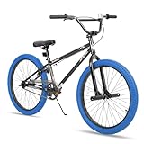 JOYSTAR Gemsbok 24 Zoll Kinder Freestyle BMX Fahrrad für Jungen Mädchen im Alter von 8-13 Jahren, 20“ Kinderfahrräder,Blau
