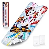 PAW Patrol rutschfeste Badematte für Kinder - Anti Schimmel Badewanneneinlage für PAW Patrol Fans, antibakteriell, mit Saugnäpfen, Aufhängern und Ablauflöchern, 100x40cm