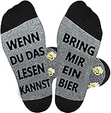 Zemolo Lustige Socken Geschenk für Männer und Frauen WENN DU DAS LESEN KANNST Socken Witzige Socken Vatertagsgeschenk Weihnachtssocken Ostergeschenke Erwachsene Vatertag Männertag für Papa Opa