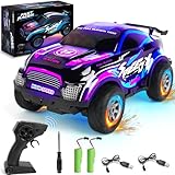 VATOS LED Ferngesteuertes Auto Offroad,2.4Ghz 1:22 Kinder Lila RC Buggy,2 Batterien 50Min Spielzeit 15 KM/H Schnelle Geschwindigkeit Elektrisches Offroad Spielzeug Auto,Geschenke für Jungen Mädchen 3+