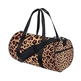 WowPrint Sport-Turnbeutel, Vintage, Tier, Leopardenmuster, wasserdicht, Handtasche, Yoga-Tasche, Schultertasche, Wochenendtasche, Reisetasche, Reisetasche, für Erwachsene, Herren, Damen, Unisex,