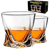 ParaCity Whisky Gläser 2er Set, altmodische Cocktailglas, 300ML Whiskey Gläser, Rum Gläser, Rocks-Gläser für Scotch, Likör, Bourbon, Wiskeygläser-Set Geschenke für Männer, Ehemann, Freund