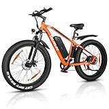 VARUN E Bike Herren 26 Zoll, 4.0 Fat Tire E-Mountainbike mit 𝟒𝟖𝐕 𝟏𝟑𝐀𝐡 Akku, 𝟖𝟎𝐍𝐌 250W Motor, LCD-Display, Aluminium-E-fatbike Elektrofahrrad, MTB Reichweite 𝟏𝟐𝟎𝐊𝐌