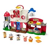 Fisher-Price HHX34 - Little People Bauernhof – deutsche Edition, interaktives Spielset mit Smart Stages, Spielzeug für Kinder von 1 bis 5 Jahren