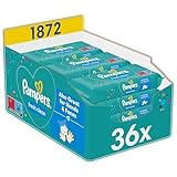Pampers Fresh Clean Feuchttücher, 1872 Feuchttücher (36x52 Stück), milder Duft, auch für Hände und Gesicht geeignet