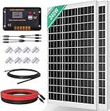 ECO-WORTHY Monokristallines Solarpanel Solarzelle kit 240 W enthält 12 V Solarmodul + 30 A Solarladeregler + 5m Solarkabel + Z-Befestigungsklammern für Wohnmobil,Wohnwagen,Haushalt und Off-Grid-System