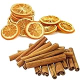 20* Getrocknete Orangenscheiben und 20*Zimtstangen, NatüRliche Zimtstangen Orangenscheiben Getrocknet Adventskranz Deko Setfür Weihnachtsdeko Weihnachten Potpourri Zum Basteln(40 Stück)