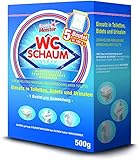 WC Reiniger Schaum | Kraftvoller Kalkentferner & Urinsteinlöser | WC Pulver Zauberschaum bekannt aus dem TV | WC Tabs Alternative | Idealer Kloreiniger 5x100g